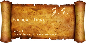 Faragó Ilona névjegykártya